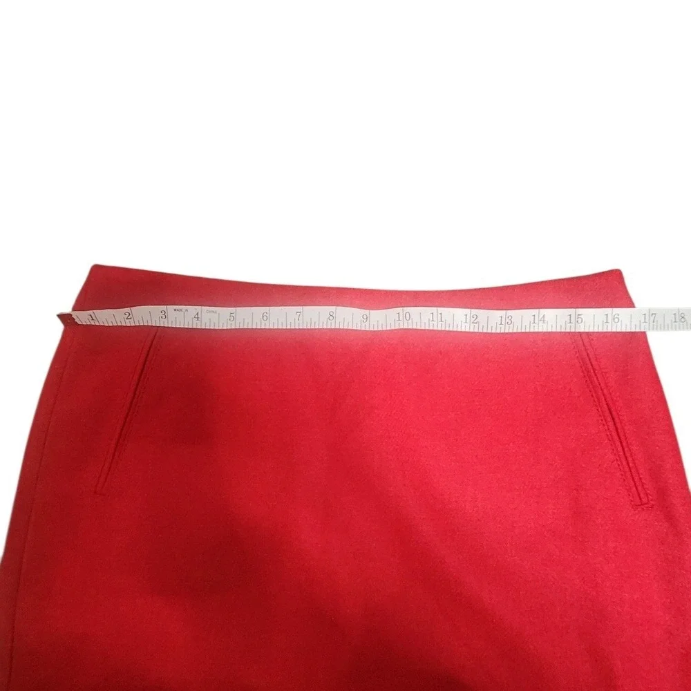 Talbots Petites Red Pencil Skirt Size 8P NWT Office Career Professional Business